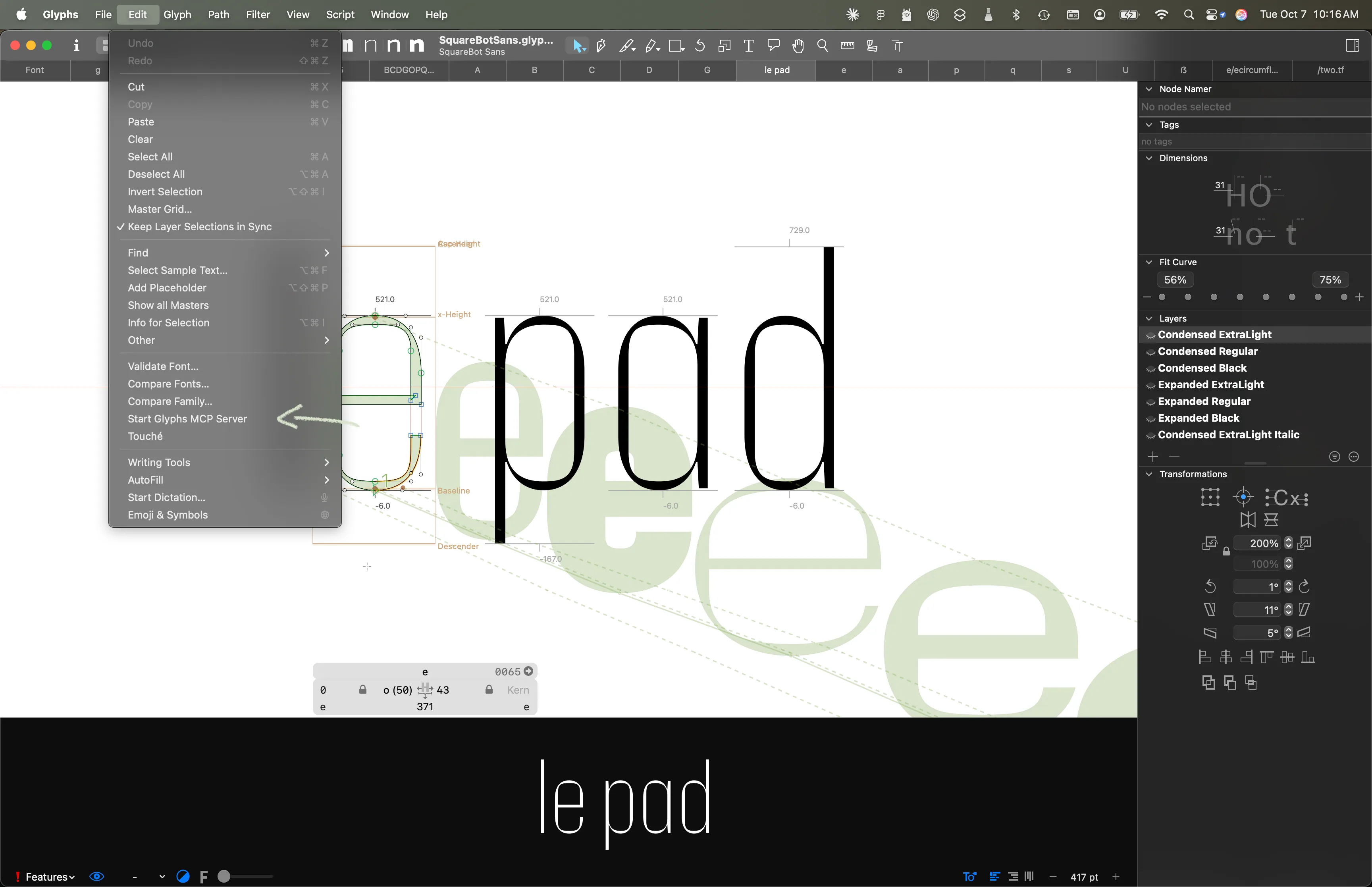 Use Glyphs MCP